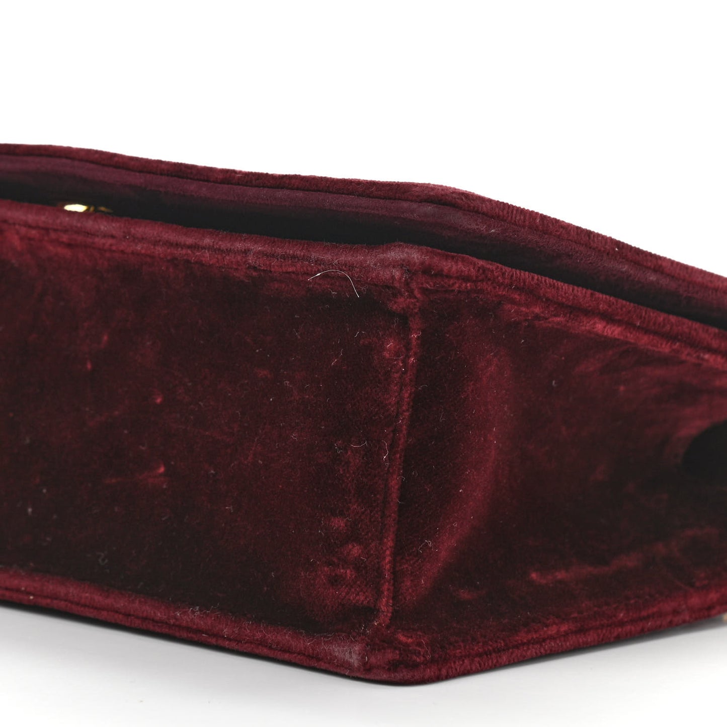 Velvet Bi-Color Chain Crossbody Bag Red