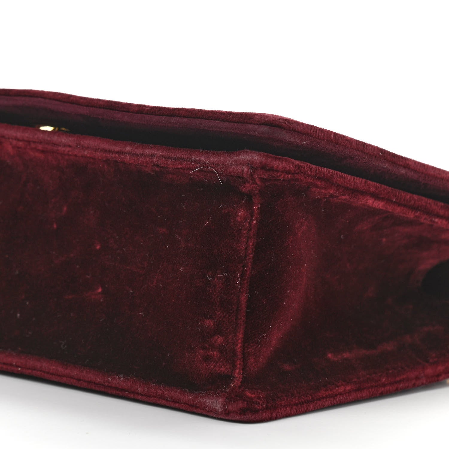 Prada Velvet Bi-Color Chain Crossbody Bag Red 9 of 11