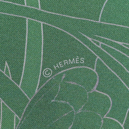 Hermes Silk Carre Double Face Brandebourgs Scarf 90 Vert Poudre Bleu Clair 5 of 6