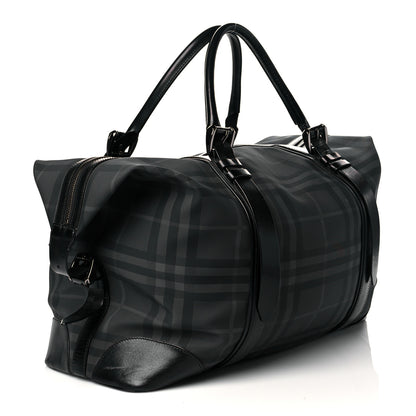 Burberry Nylon Smoked Check Weekend Duffle Bag Black 3 of 18
