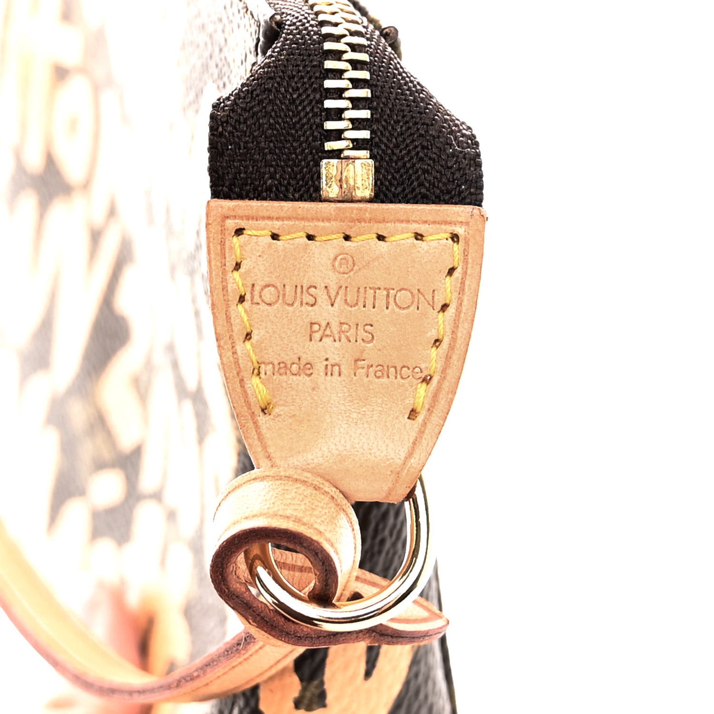 LOUIS VUITTON Monogram Graffiti Pochette Accessories Peach