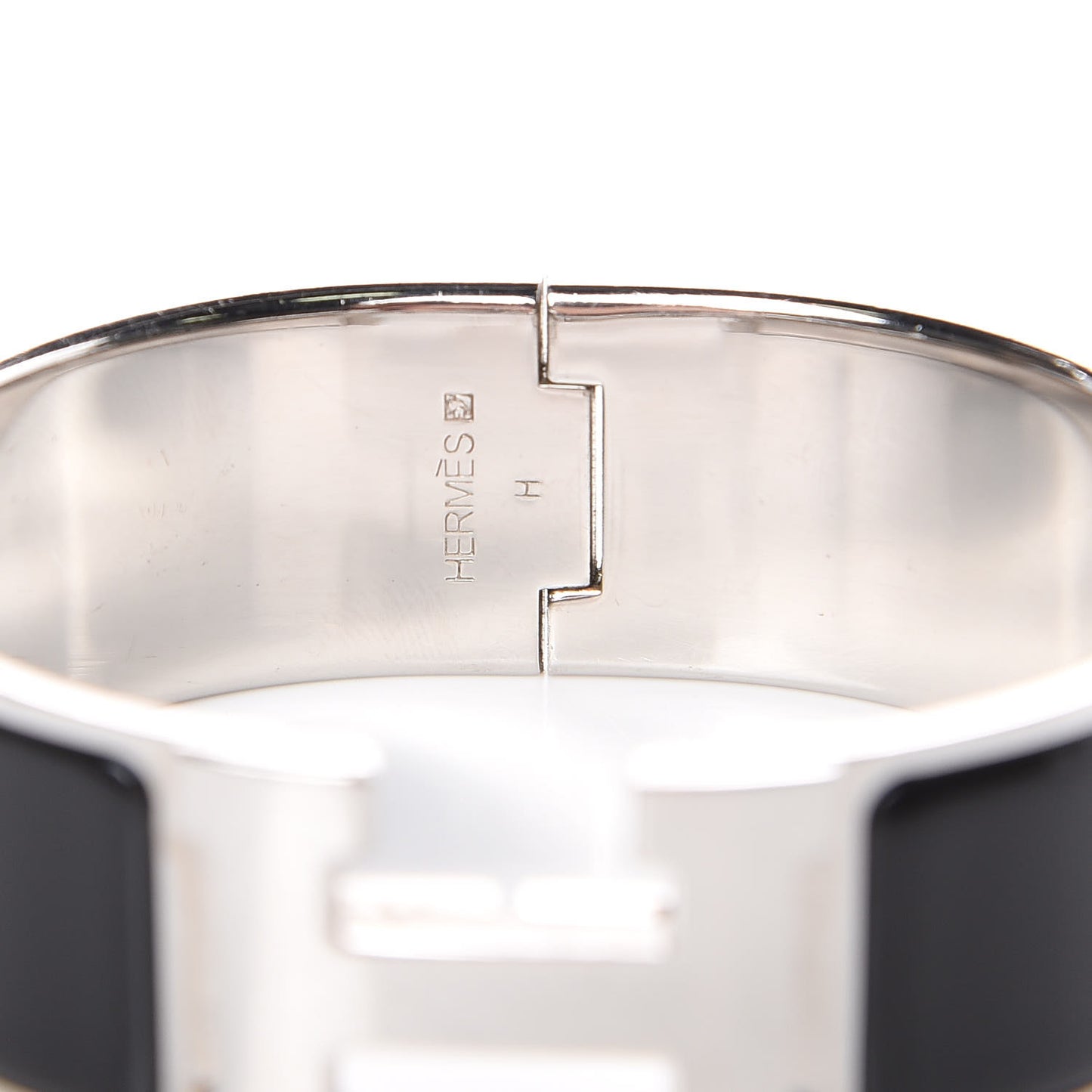 Enamel Wide Clic Clac H Bracelet PM Black