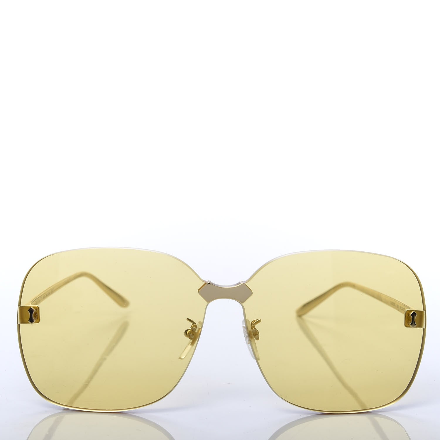 Gucci Rimless Sunglasses GG0352S Gold Yellow 2 of 6