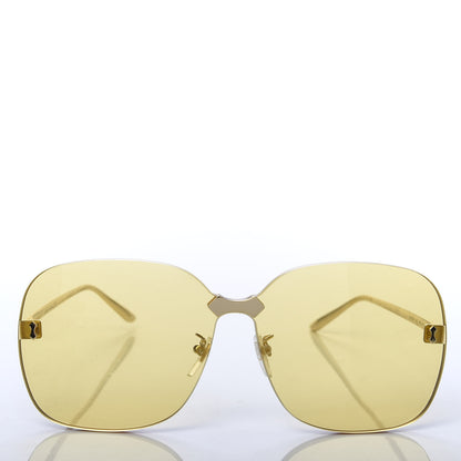 Gucci Rimless Sunglasses GG0352S Gold Yellow 2 of 6