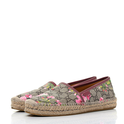 Gucci GG Supreme Monogram Blooms Espadrilles 38.5 Beige Multicolor Dry Rose 3 of 13
