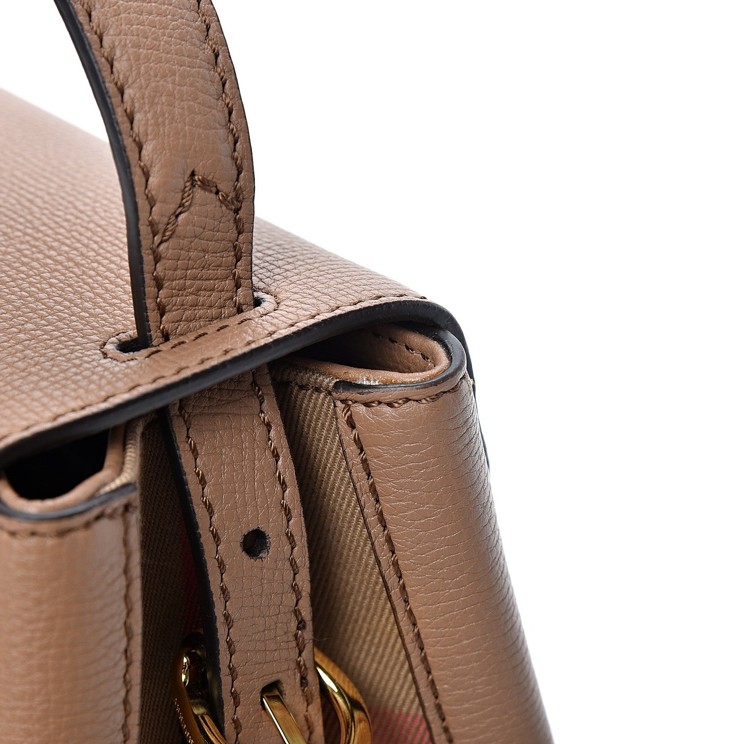 Burberry Derby Calfskin House Check Small Camberley Dark Sand 12 of 12