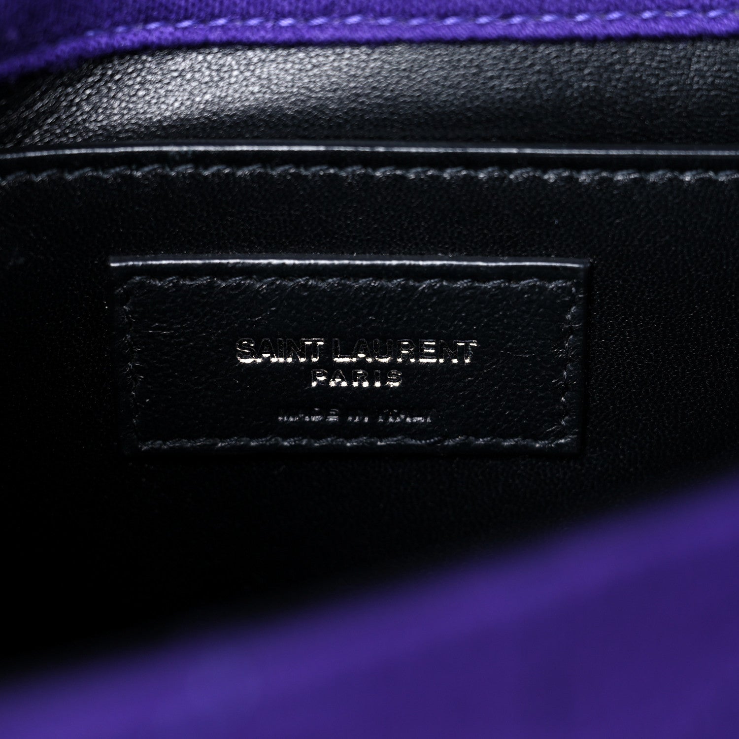 Saint Laurent Jersey Wool Patchwork Monogram Medium Jamie Baguette Purple 6 of 10