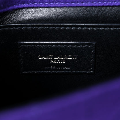 Saint Laurent Jersey Wool Patchwork Monogram Medium Jamie Baguette Purple 6 of 10
