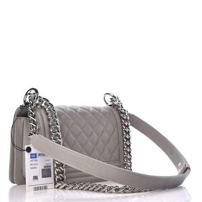 Chanel Caviar Quilted Small Boy Flap Grey 3 of 11