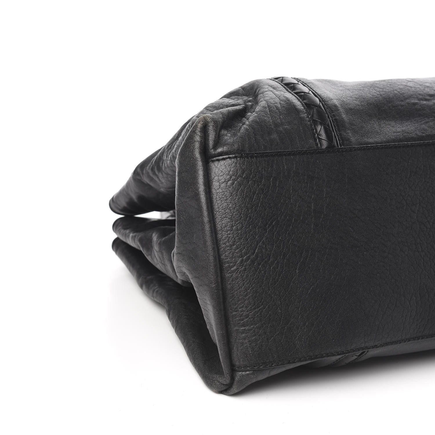 Bottega Veneta Grained Lambskin Medium Roma Tote Black 8 of 10