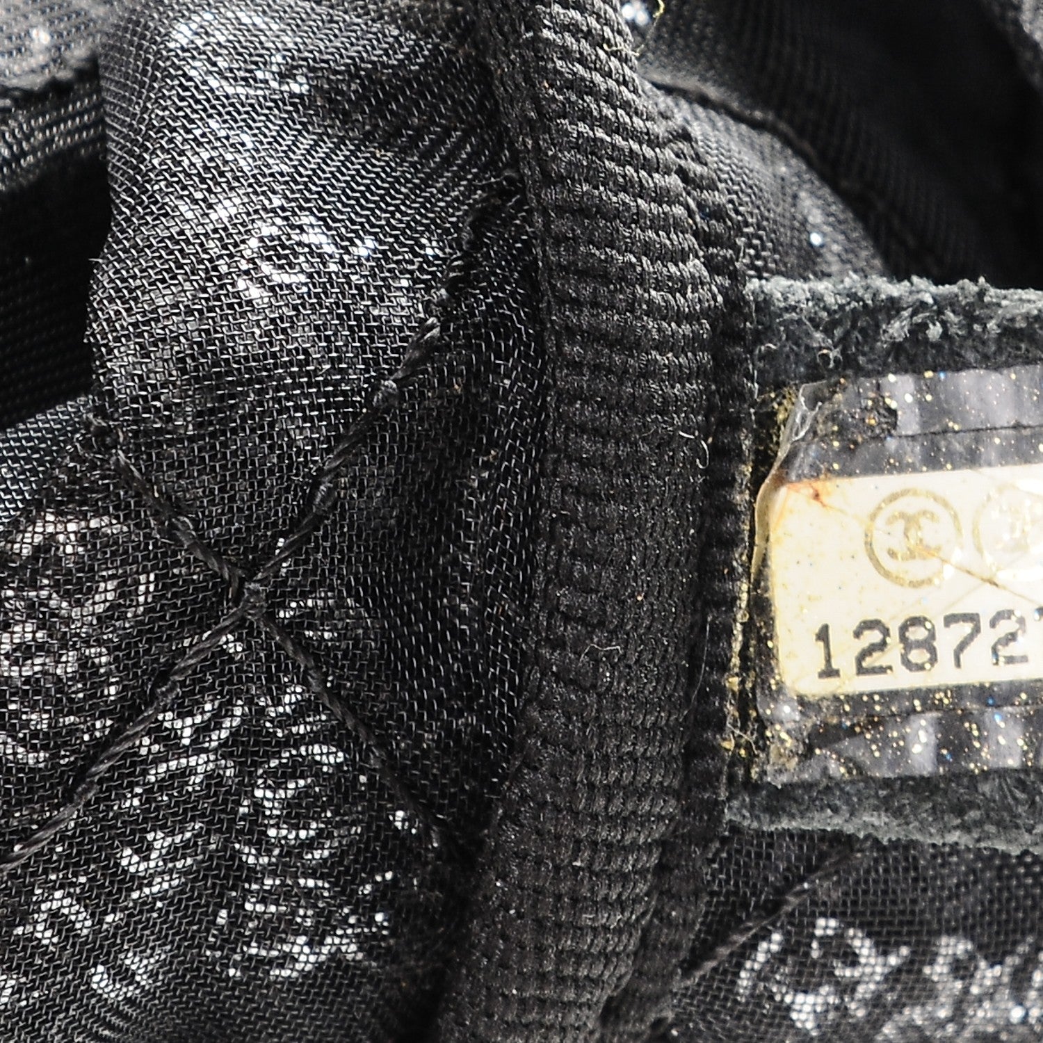 Chanel Sequin Mesh Medium Single Flap Black 7 of 7