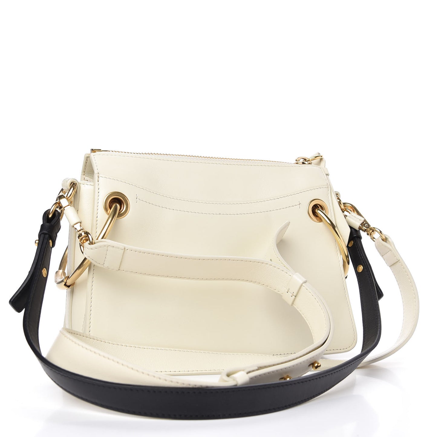 Calfskin Medium Roy Bag Natural White