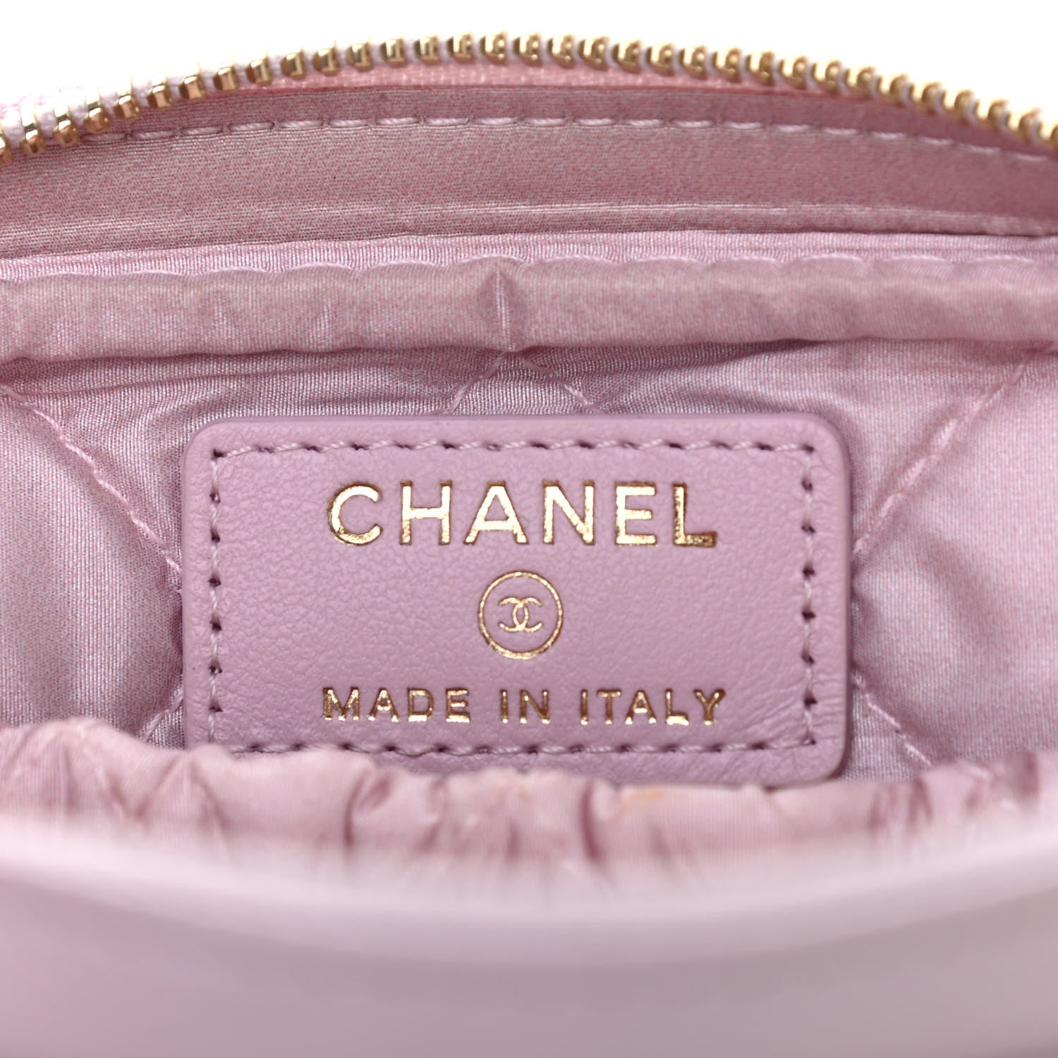 Chanel Caviar Quilted Small Curvy Pouch Cosmetic Case Light Pink 6 of 7