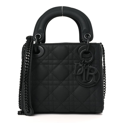 Christian Dior Ultra Matte Calfskin Cannage Mini Lady Dior Black 1 of 9