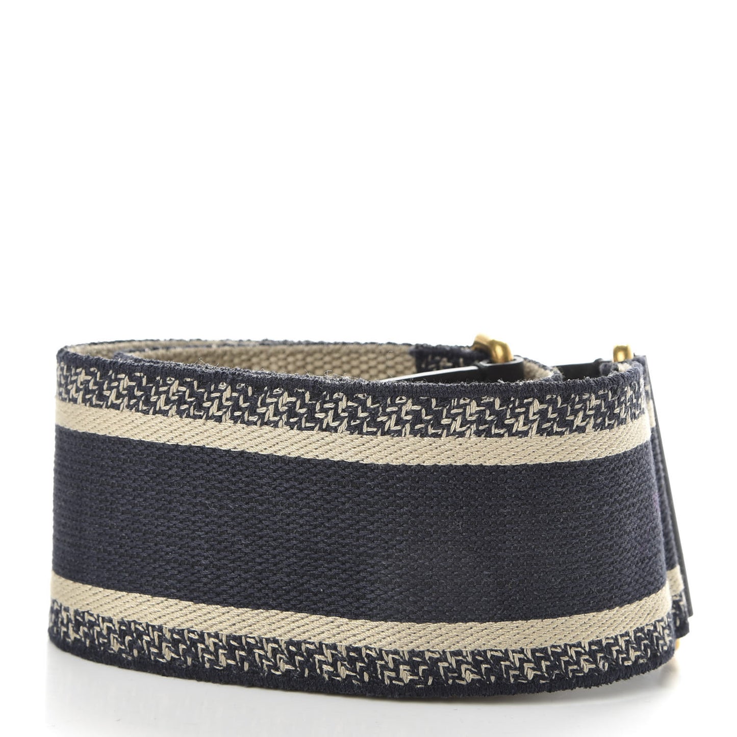 Canvas Embroidered Shoulder Strap Blue
