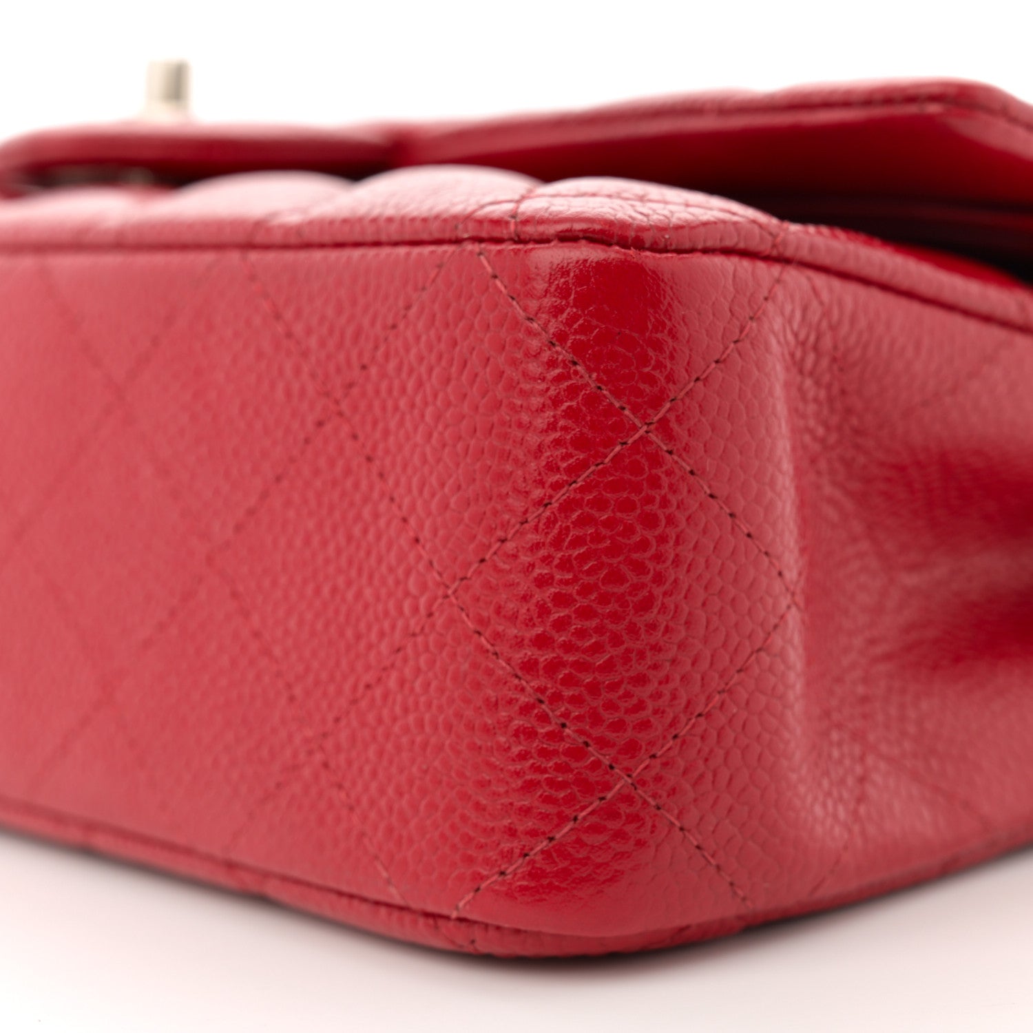 Chanel Caviar Quilted Medium Double Flap Red 10 of 13