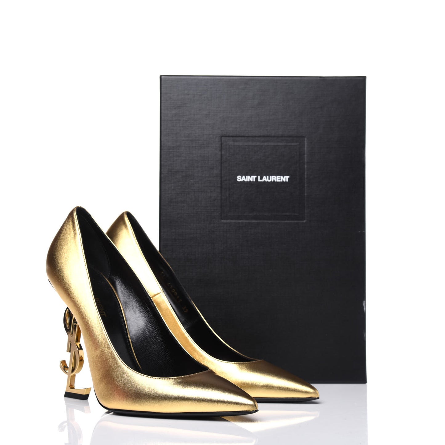 Calfskin Opyum 100 Pumps 39 Gold