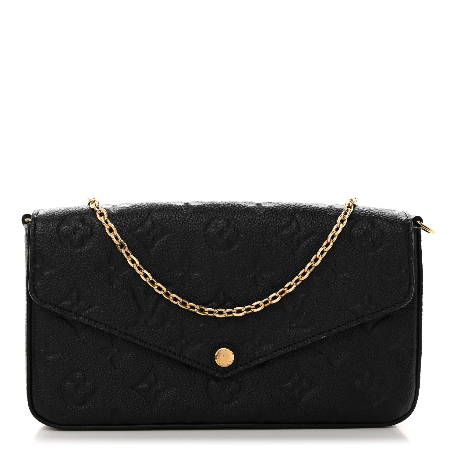 Louis Vuitton Empreinte Pochette Felicie Chain Wallet Black 1 of 10