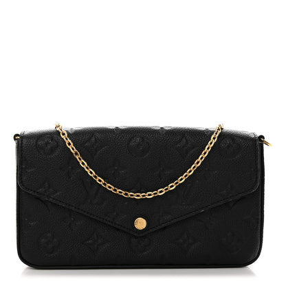 Louis Vuitton Empreinte Pochette Felicie Chain Wallet Black 1 of 10