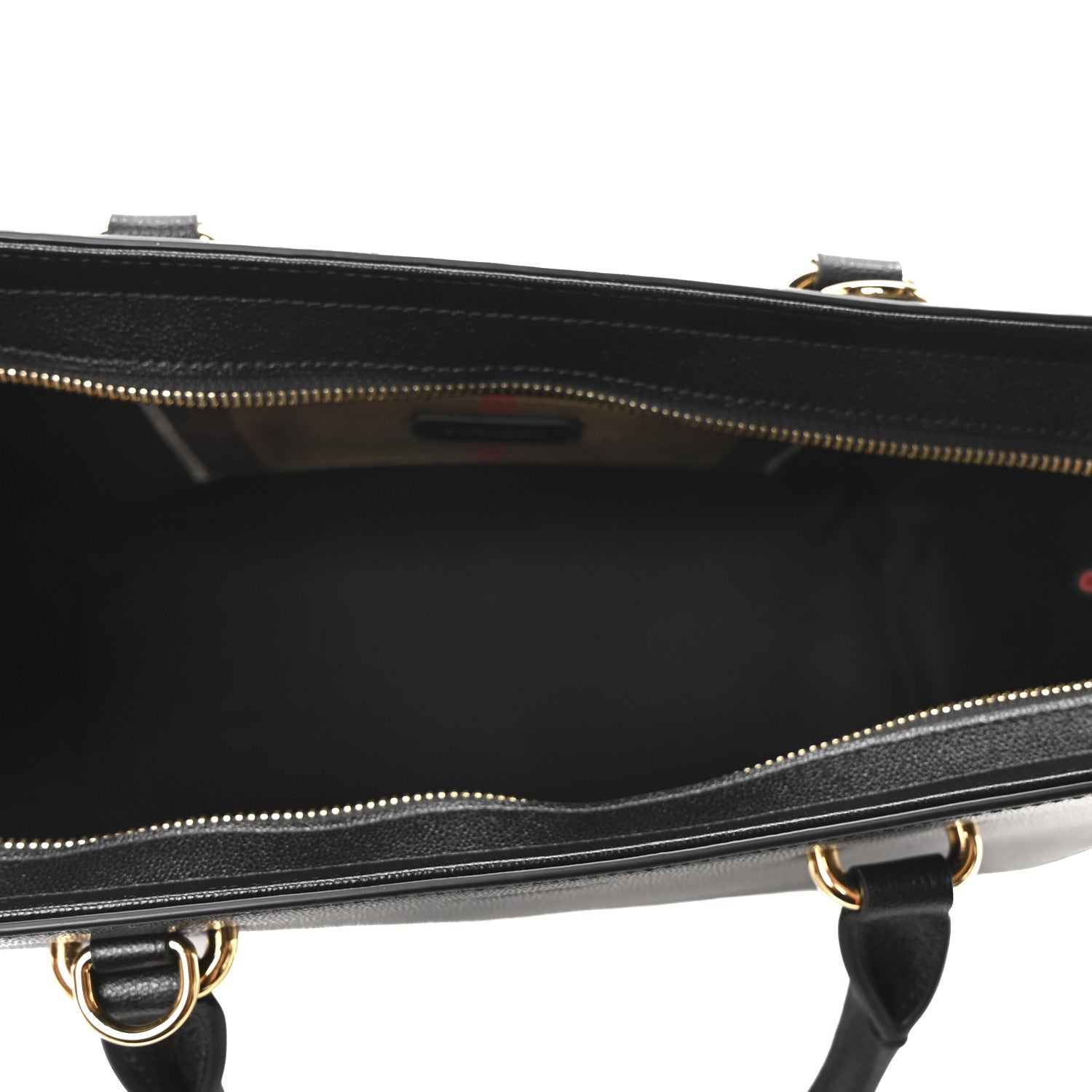 Burberry Calfskin Mega Check Small Banwell Tote Black 5 of 9