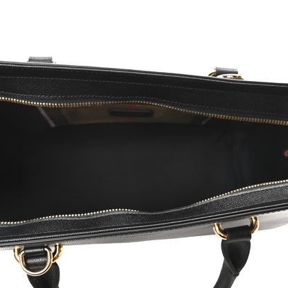 Burberry Calfskin Mega Check Small Banwell Tote Black 5 of 9