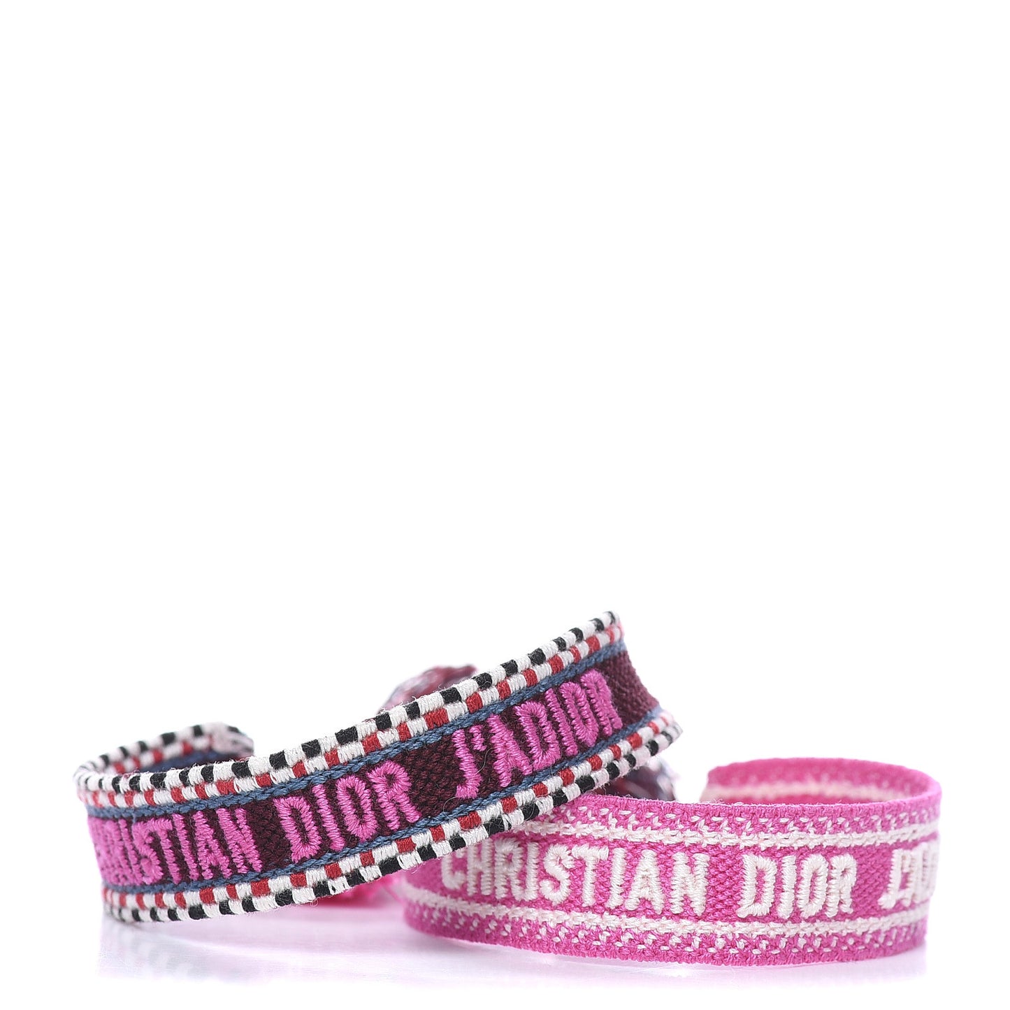Woven Cotton J'Adior Friendship Bracelet Set Purple Rose