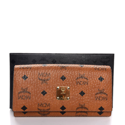 MCM Visetos Heritage Continental Flap Wallet Cognac 10 of 10