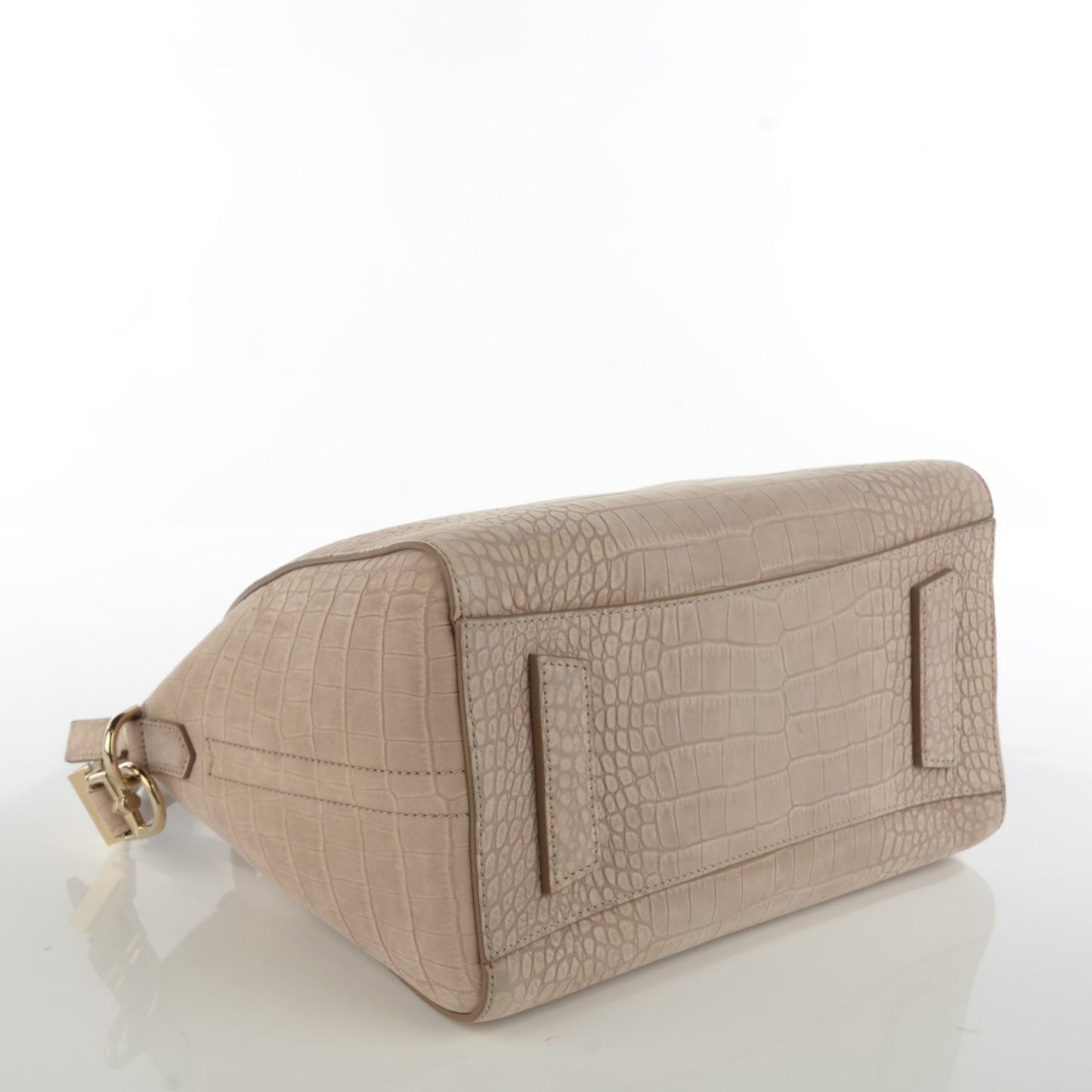 Nubuck Crocodile Embossed Small Antigona Grey