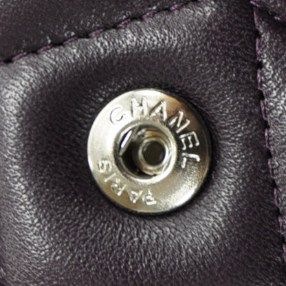 Chanel Lambskin Quilted Maxi Double Flap Plum 9 of 13