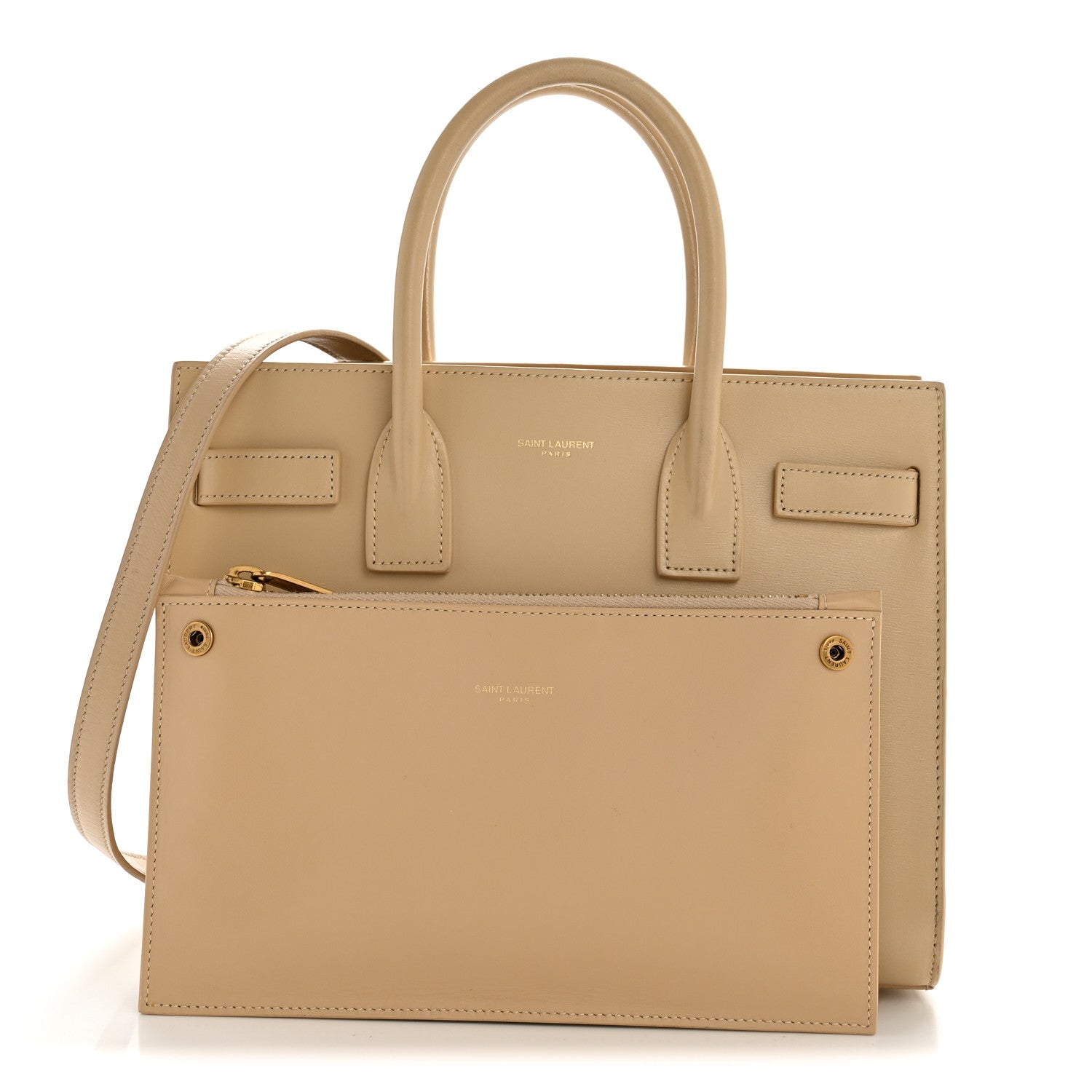 Saint Laurent Calfskin Baby Sac De Jour Dark Beige 3 of 16