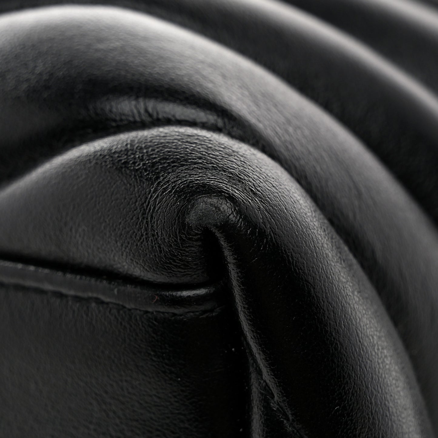 Calfskin Y Quilted Monogram Monochrome Medium Loulou Chain Satchel Black