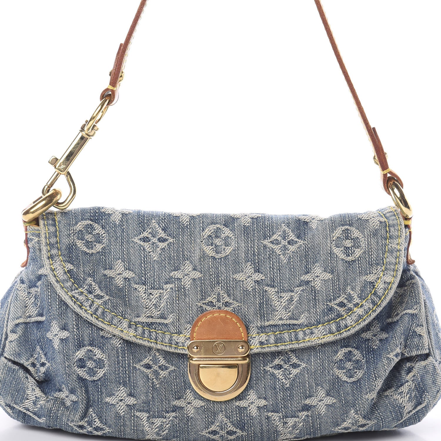 Louis Vuitton Monogram Denim Mini Pleaty Blue 6 of 8