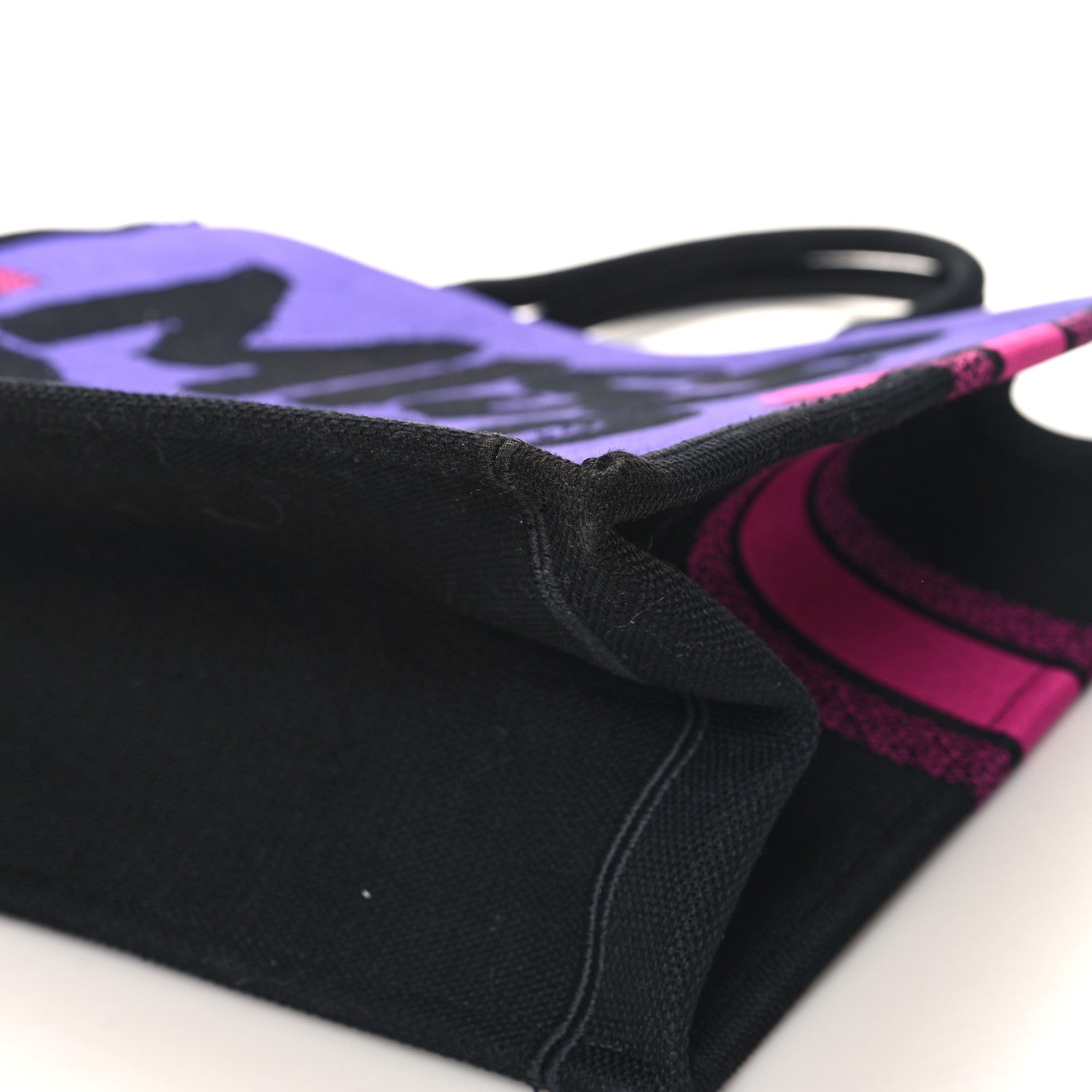 Christian Dior Canvas Embroidered Large Miss Dior Graffiti Book Tote Fuchsia Purple 12 of 12