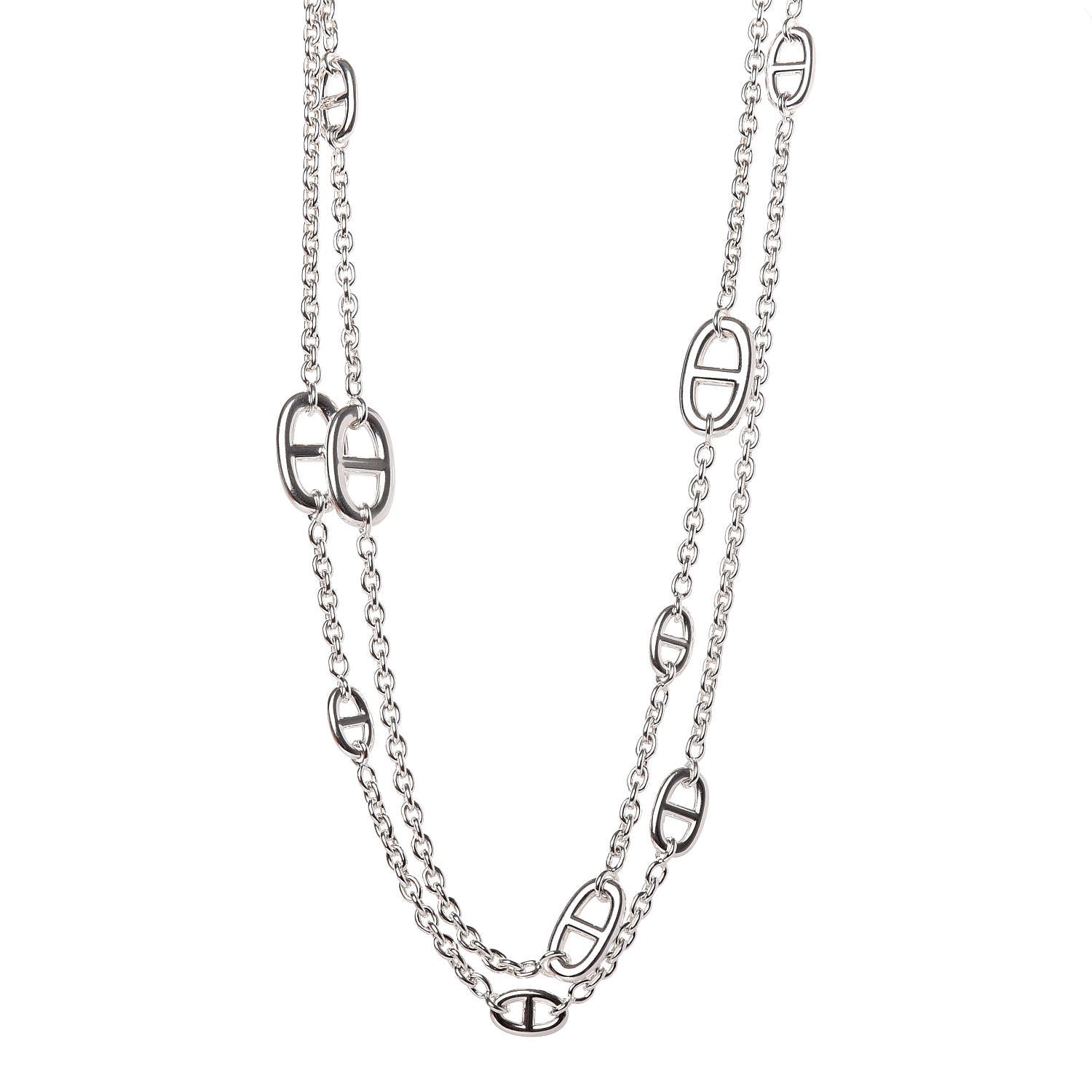 Hermes Sterling Silver Farandole Necklace 120 1 of 6