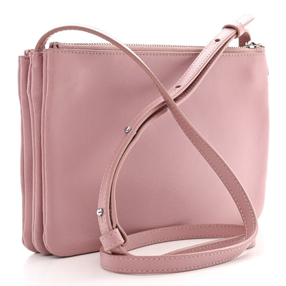 Celine Lambskin Small Trio Crossbody Bag Antique Rose 3 of 13