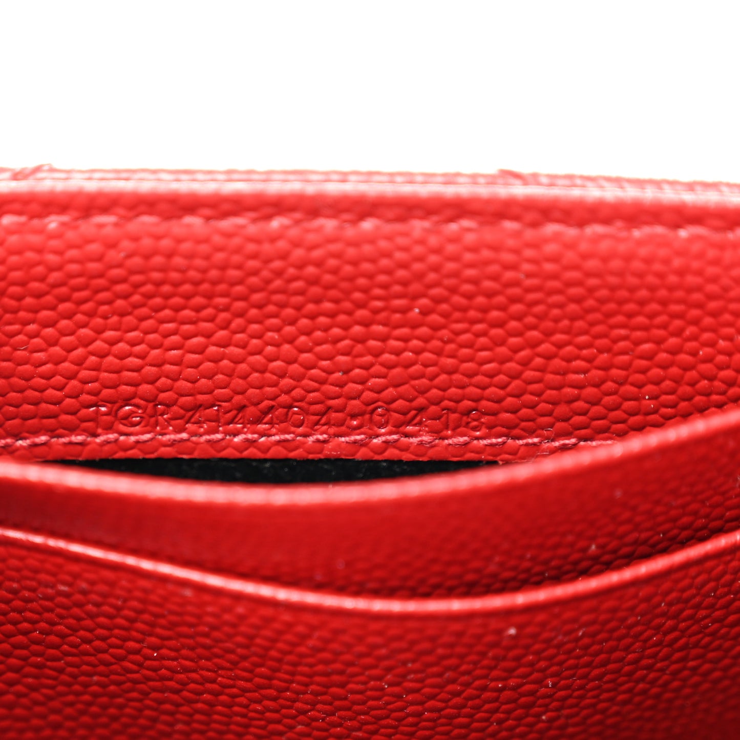 Grain De Poudre Matelasse Chevron Small Monogram Envelope Wallet Opyum Red