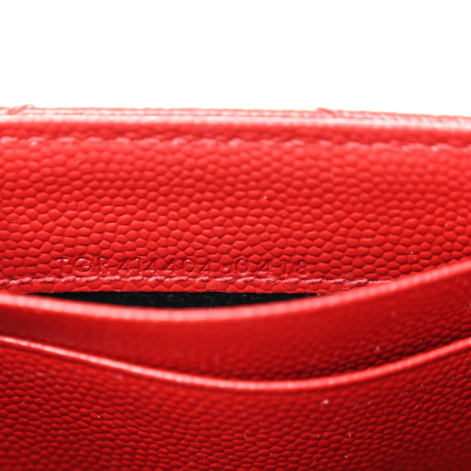 Saint Laurent Grain De Poudre Matelasse Chevron Small Monogram Envelope Wallet Opyum Red 7 of 9