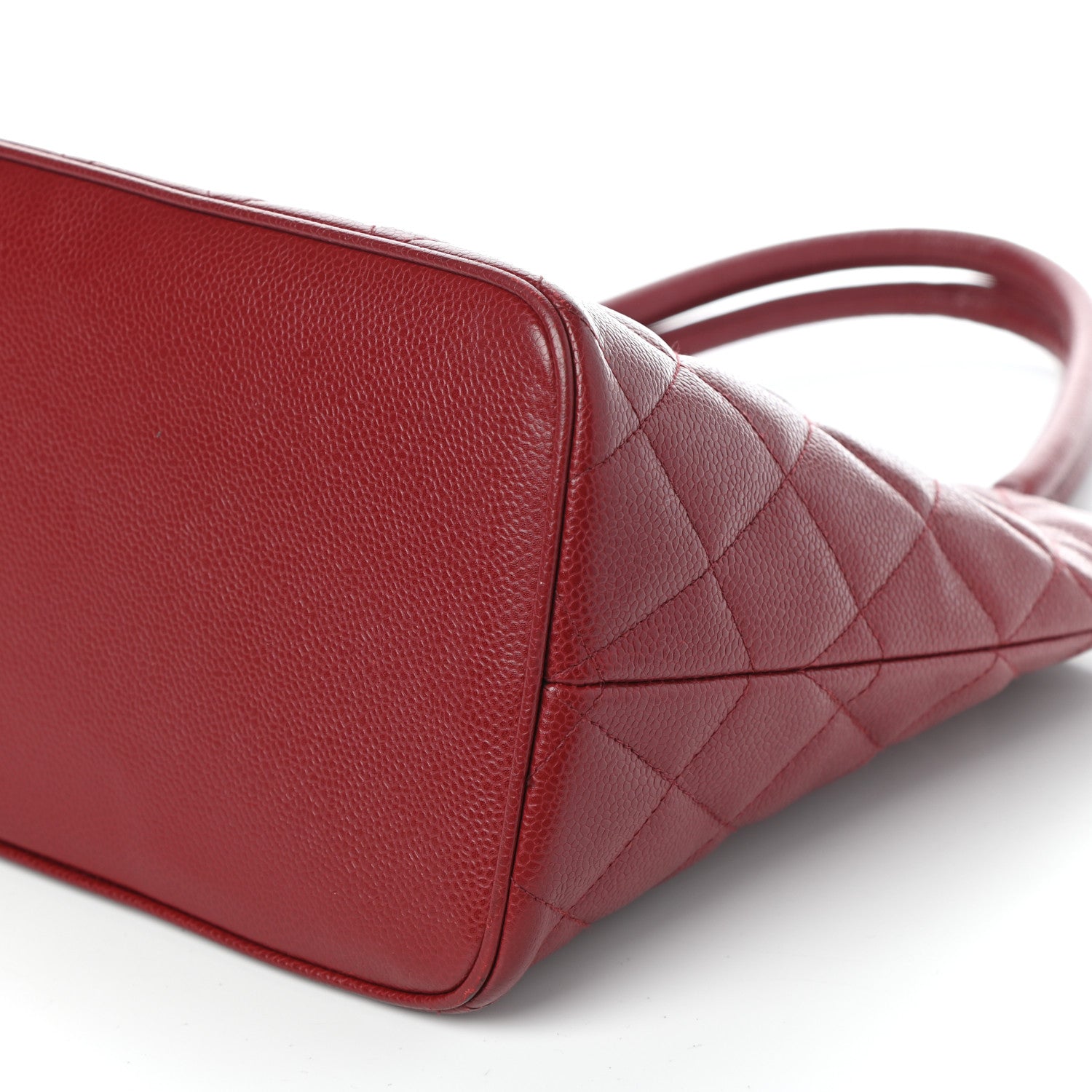 Chanel Caviar Quilted Medallion Tote Red 10 of 11