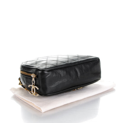 Chanel Lambskin Diamond Stitch Cosmetic Case Black 4 of 8