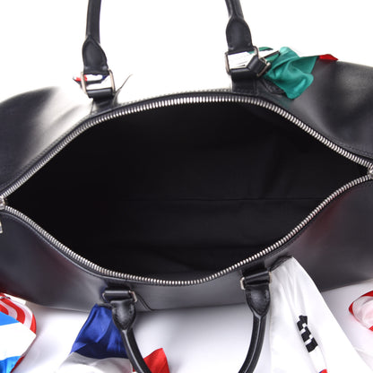 Louis Vuitton Calfskin Flags Keepall Bandouliere 50 Black 6 of 13