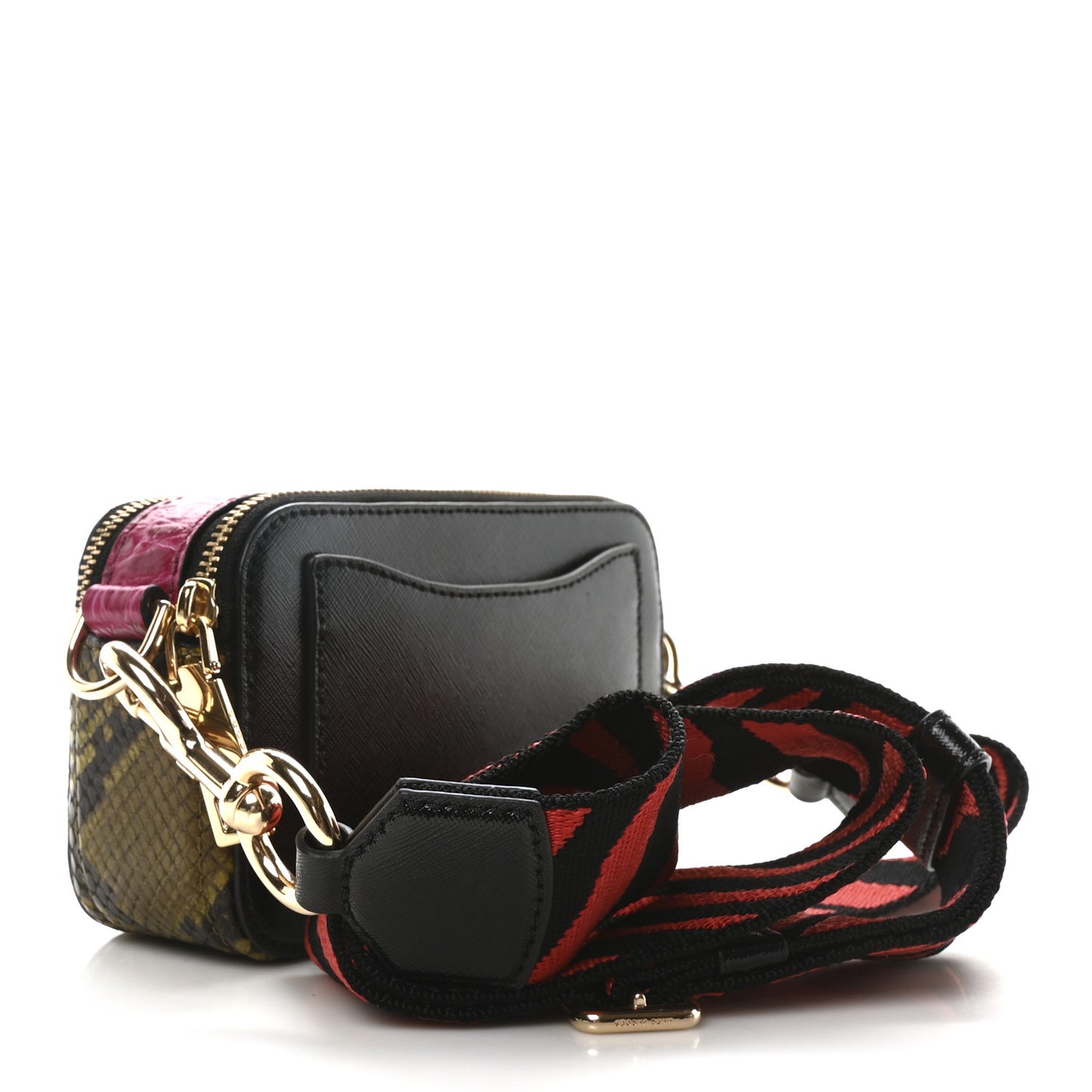 Calf Hair Crocodile Snakeskin Embossed Calfskin Snapshot Camera Bag Multicolor