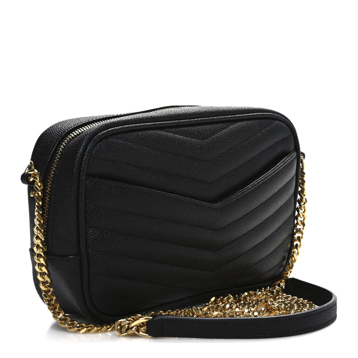 Grain De Poudre Matelasse Monogram Mini Lou Camera Bag Black