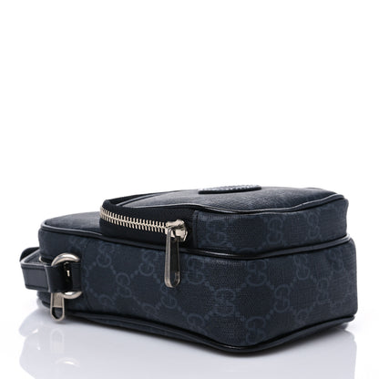 Gucci GG Supreme Monogram Azalea Calfskin Mini Retro Interlocking G Bag Black 3 of 6