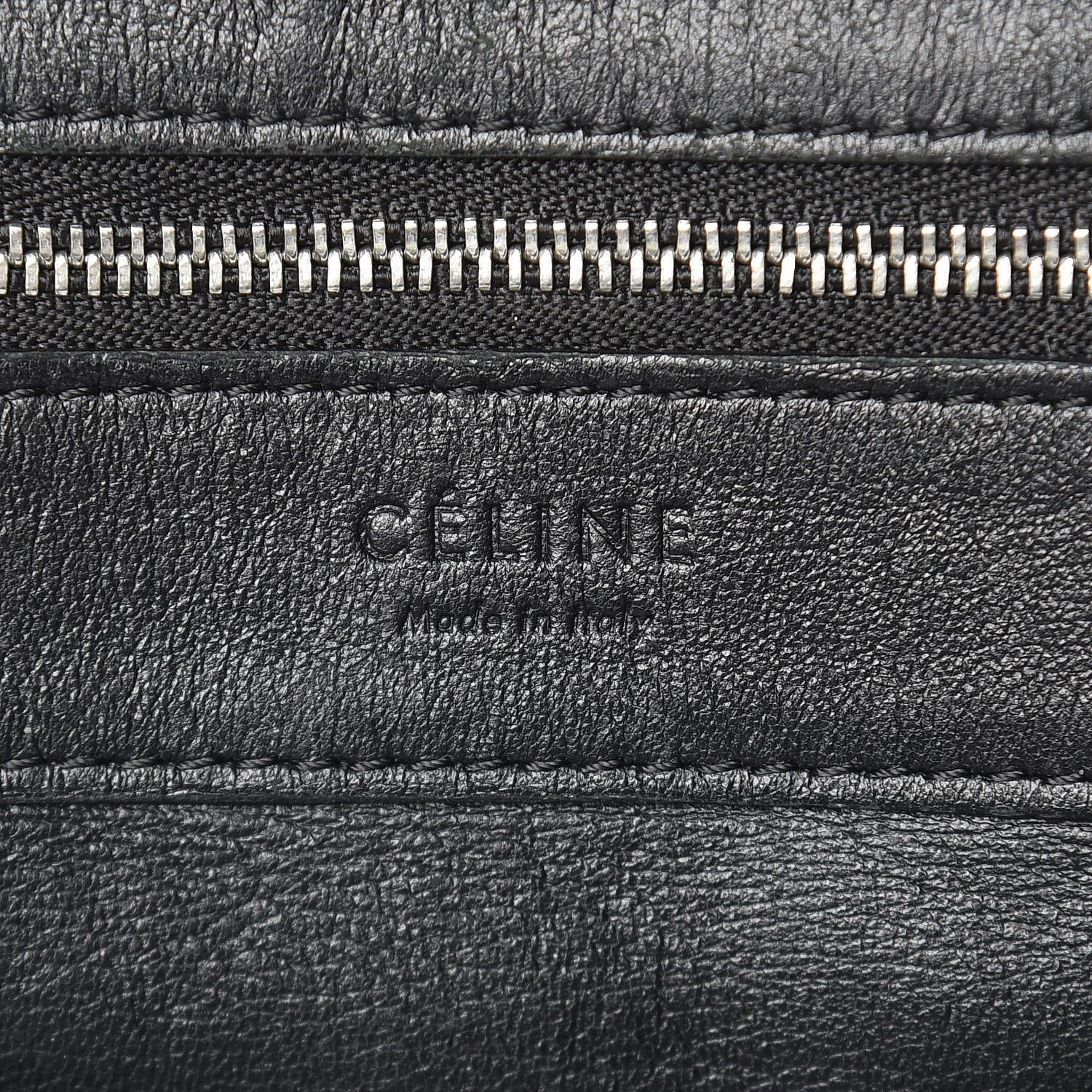 Celine Smooth Lambskin Vertical Zip Cabas Black 6 of 16