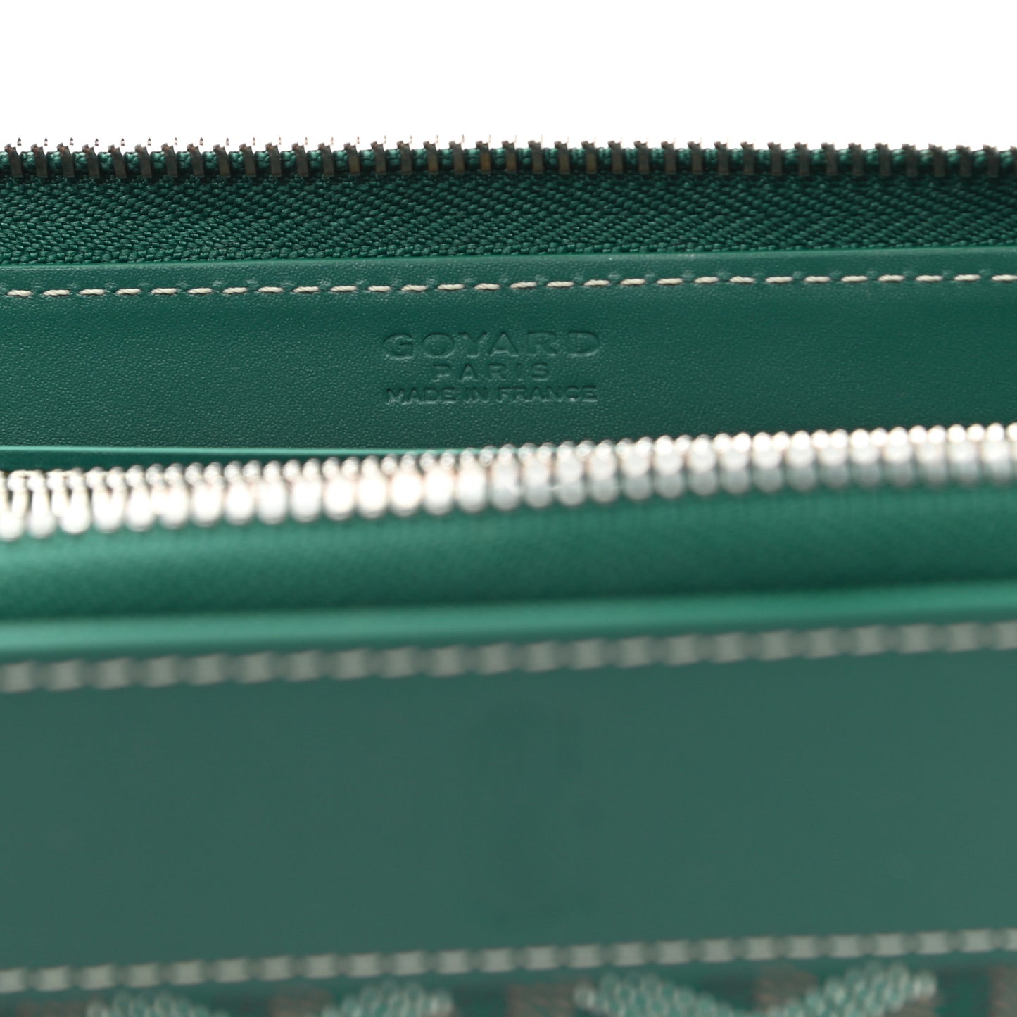 Goyardine Matignon Zip Around GM Wallet Green