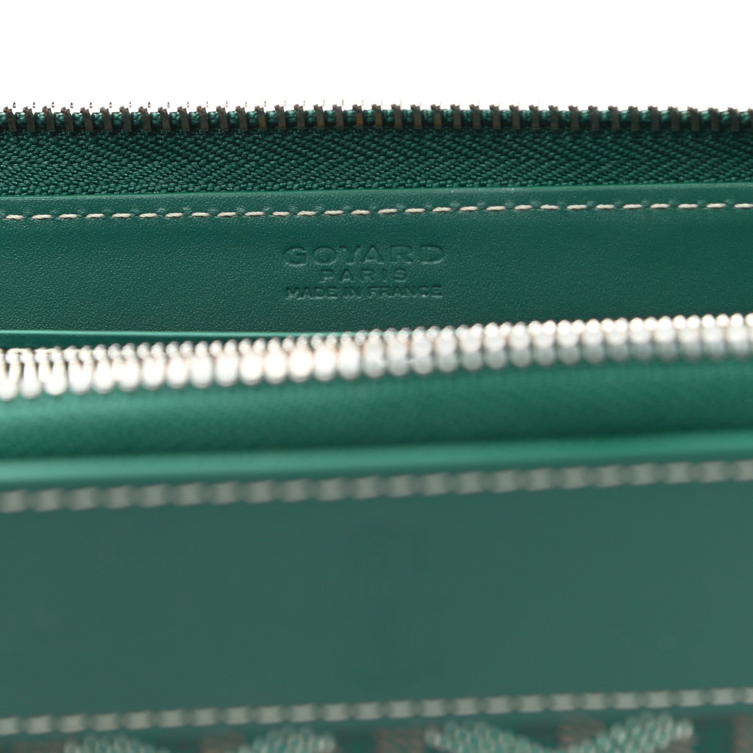 Goyard Goyardine Matignon Zip Around GM Wallet Green 6 of 8
