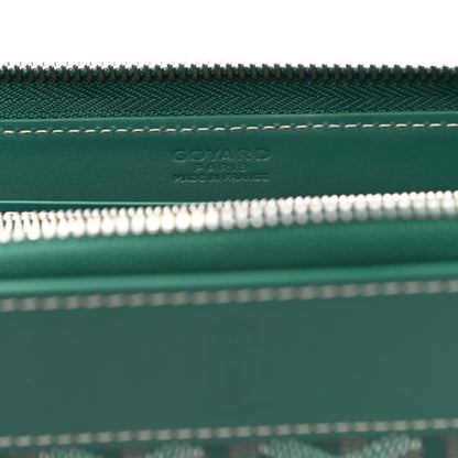Goyard Goyardine Matignon Zip Around GM Wallet Green 6 of 8