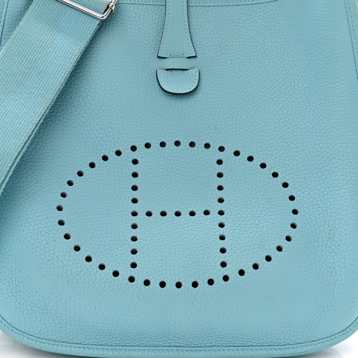 Hermes Taurillon Clemence Evelyne III PM Bleu Atoll 8 of 13