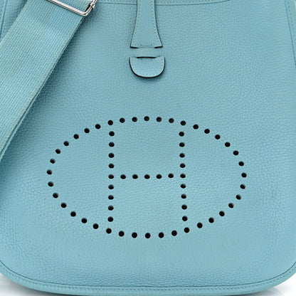 Hermes Taurillon Clemence Evelyne III PM Bleu Atoll 8 of 13