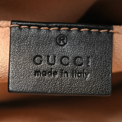 Gucci Calfskin Matelasse Mini GG Marmont Chain Shoulder Bag Black 6 of 11